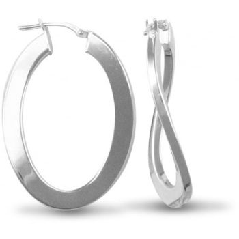 Mint Of London 925 Silver Formed Hoop Earrings