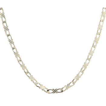 9ct Yellow Gold Cross And Infinity Link Chain 16"