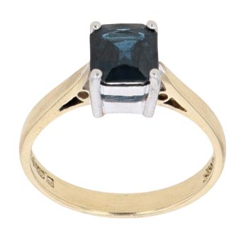 18ct Yellow Gold Sapphire Solitaire Ring