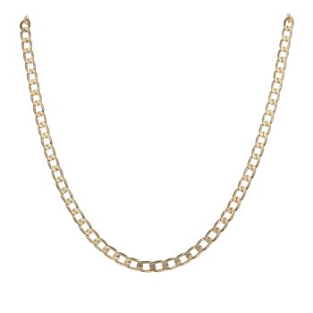 9ct Yellow Gold Curb Chain 18"