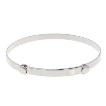 Silver Childrens Plain Expanding Bangle