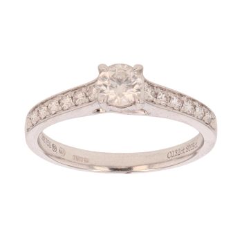 18ct White Gold 0.51ct Brilliant Cut Diamond Solitaire Ring