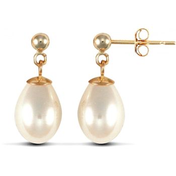 Freshwater Pearl Drop Stud Earrings