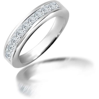 18ct White Gold 0.75ct Princess Cut Diamond Eternity Ring