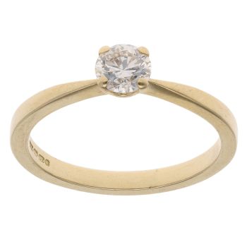 18ct Yellow Gold 0.40ct Diamond Solitaire Ring