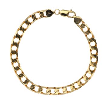 9ct Yellow Gold Curb Bracelet 9"
