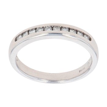 9ct White Gold 0.20ct Diamond Half Eternity Ring