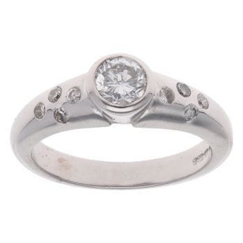 18ct White Gold 0.65ct Brilliant Cut Diamond Solitaire Ring