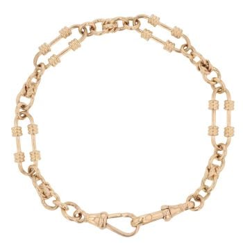 9ct Yellow Gold Albert Bracelet 9"