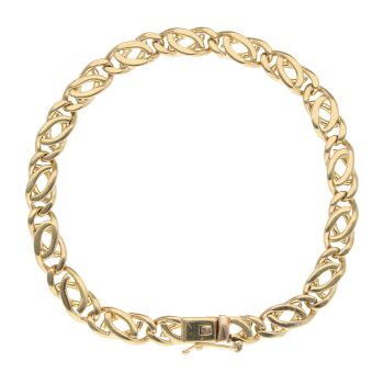 18ct Yellow Gold Fancy Bracelet 8.5"