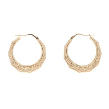 9ct Yellow Gold Creole Earring