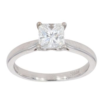 Platinum 0.90ct Diamond Solitaire Ring
