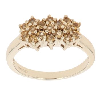 9ct Yellow Gold Citrine Cluster Ring