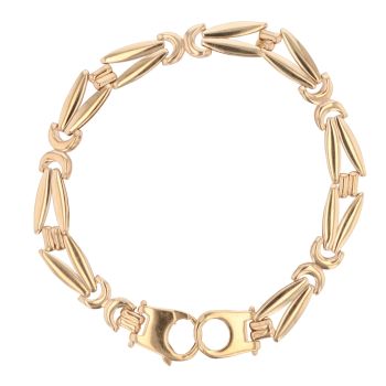 9ct Yellow Gold Fancy Bracelet 7.5"