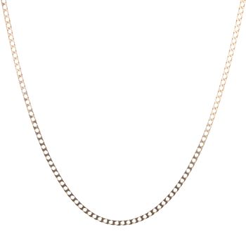 9ct Yellow Gold Square Curb Chain 18"