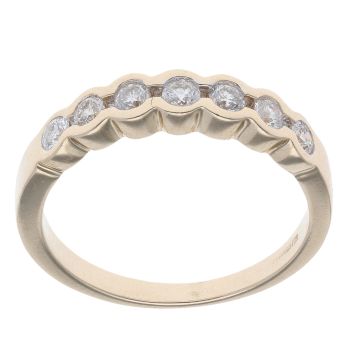 9ct Yellow Gold 0.35ct Brilliant Cut Diamond Half Eternity Ring