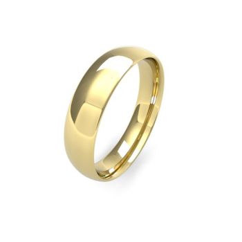 18ct Yellow Gold 5mm Traditional Court Wedding Band