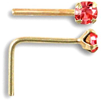 9ct Yellow Gold Cubic Zirconia Nose Stud