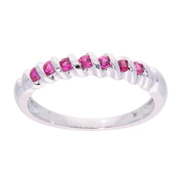 9ct White Gold Ruby Eternity Ring