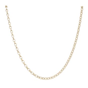 9ct Yellow Gold Oval Belcher Chain 20"