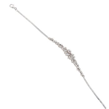 14ct White Gold Cubic Zirconia Bracelet 7"