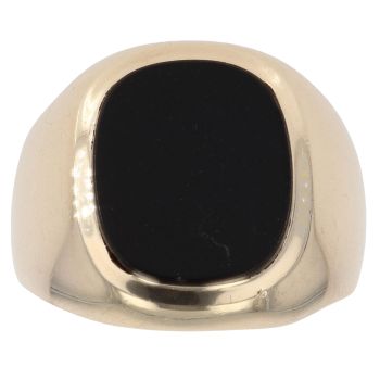 9ct Yellow Gold Onyx Signet Ring