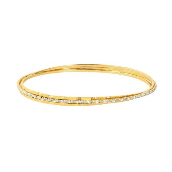 22ct Yellow Gold Bangle with RoseGold Finish