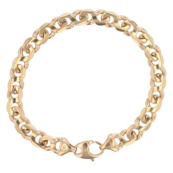 9ct Yellow Gold Fancy Bracelet 8"