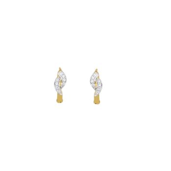 22ct Yellow Gold Cubic Zirconia hoop Earring