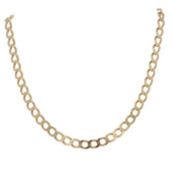 9ct Yellow Gold Curb Chain 22"