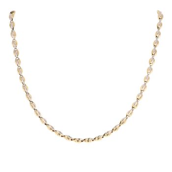 18ct Yellow and White Gold Fancy Chain 18"