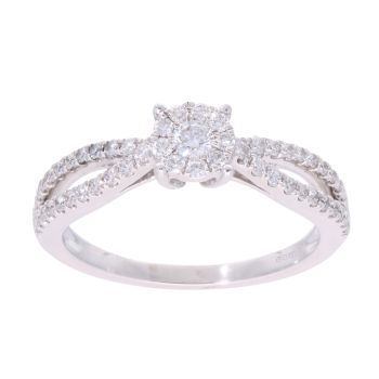 Platinum 0.50ct Diamond Cluster Ring