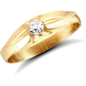 9ct Yellow Gold Baby Cubic Zirconia Ring