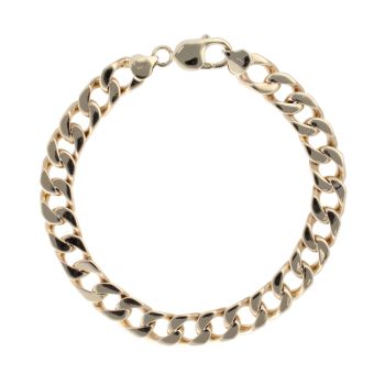 9ct Yellow Gold Curb Bracelet 10"