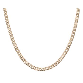 9ct Yellow Gold Double Curb Chain 24"
