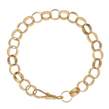 Silver Gold Plated Belcher Bracelet 8.5"