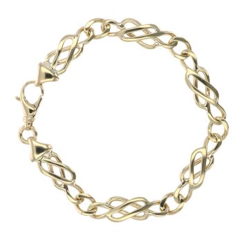 9ct Yellow Gold Fancy Bracelet 7.5"