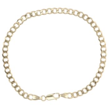 9ct Yellow Gold Curb Bracelet 8.5"