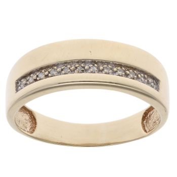 9ct Yellow Gold 0.10ct Diamond Signet Ring