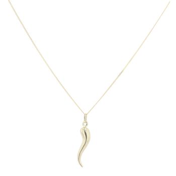 9ct Yellow Gold Horn Of Plenty Pendant and Chain 18"