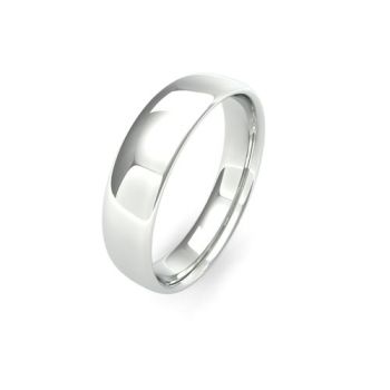 Platinum 5mm Slight Court Wedding Band