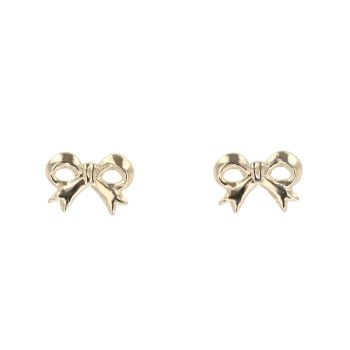 9ct Yellow Gold Bow Stud Earrings