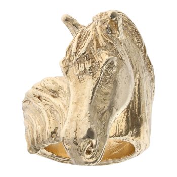 9ct Yellow Gold Horse Head Ring