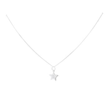 Sterling Silver Personalised Star Pendant Necklace