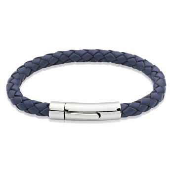 Blue Leather Bracelet