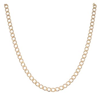 9ct Yellow Gold Curb Chain 22"