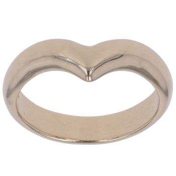 9ct Yellow Gold Plain Wishbone Ring