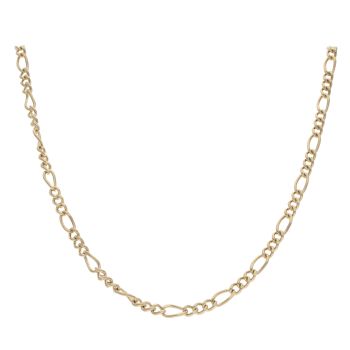 9ct Yellow Gold Figaro Chain 22"