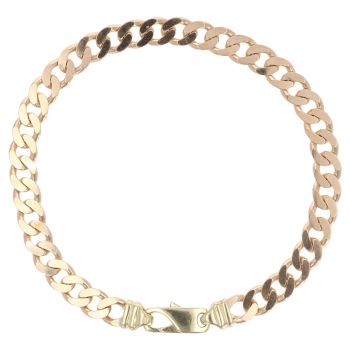 9ct Yellow Gold Curb Bracelet 9"