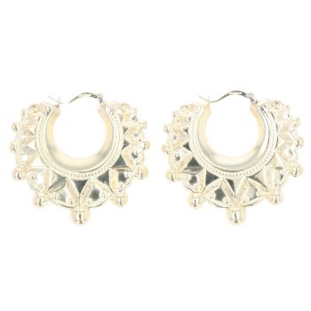 9ct Yellow Gold Gypsy Creole Earrings